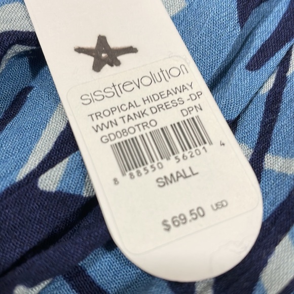 Sisstrevolution Blue Tropical Hideaway Tank Maxi Dress NWT - Picture 16 of 16
